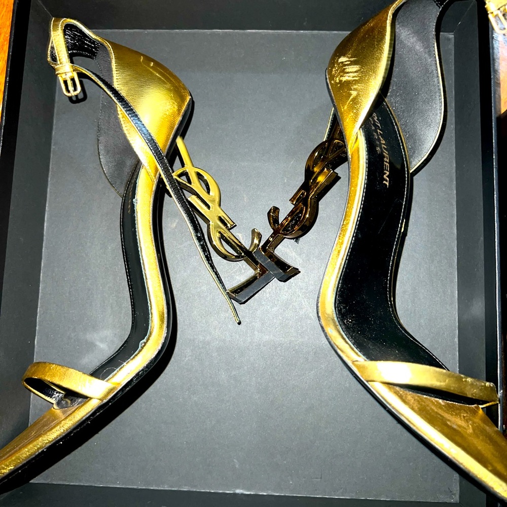 YSL Gold Authentic Heels Size 39